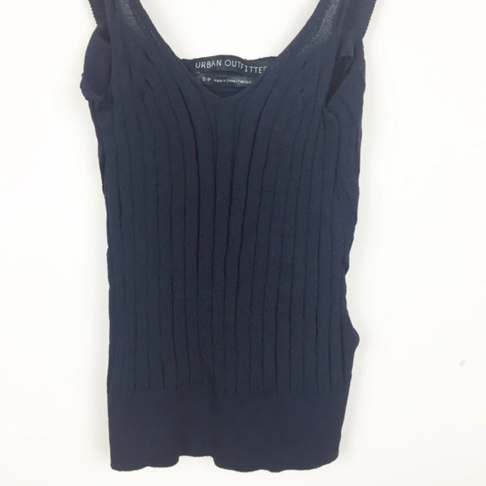 Urban Outfitters Navy Ribbed Tank Top - Picture 2 of 5